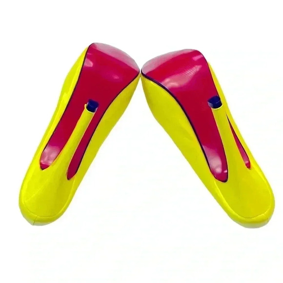 NWOT, JI MEI XIE YE, Vibrant Yellow Pôle Dance Shoes, 38 👠 - Picture 7 of 12